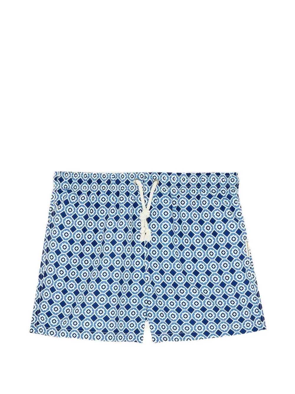 GASSA D AMANTE geometric-print drawstring swim shorts - Blu