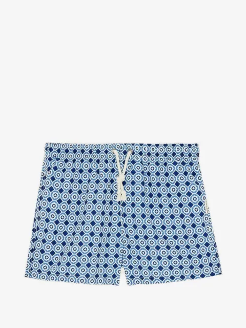 GASSA D AMANTE geometric-print drawstring swim shorts