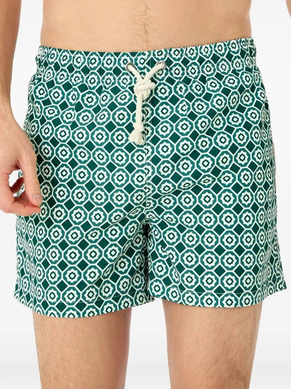 GASSA D AMANTE Zwembroek met geometrische print Groen