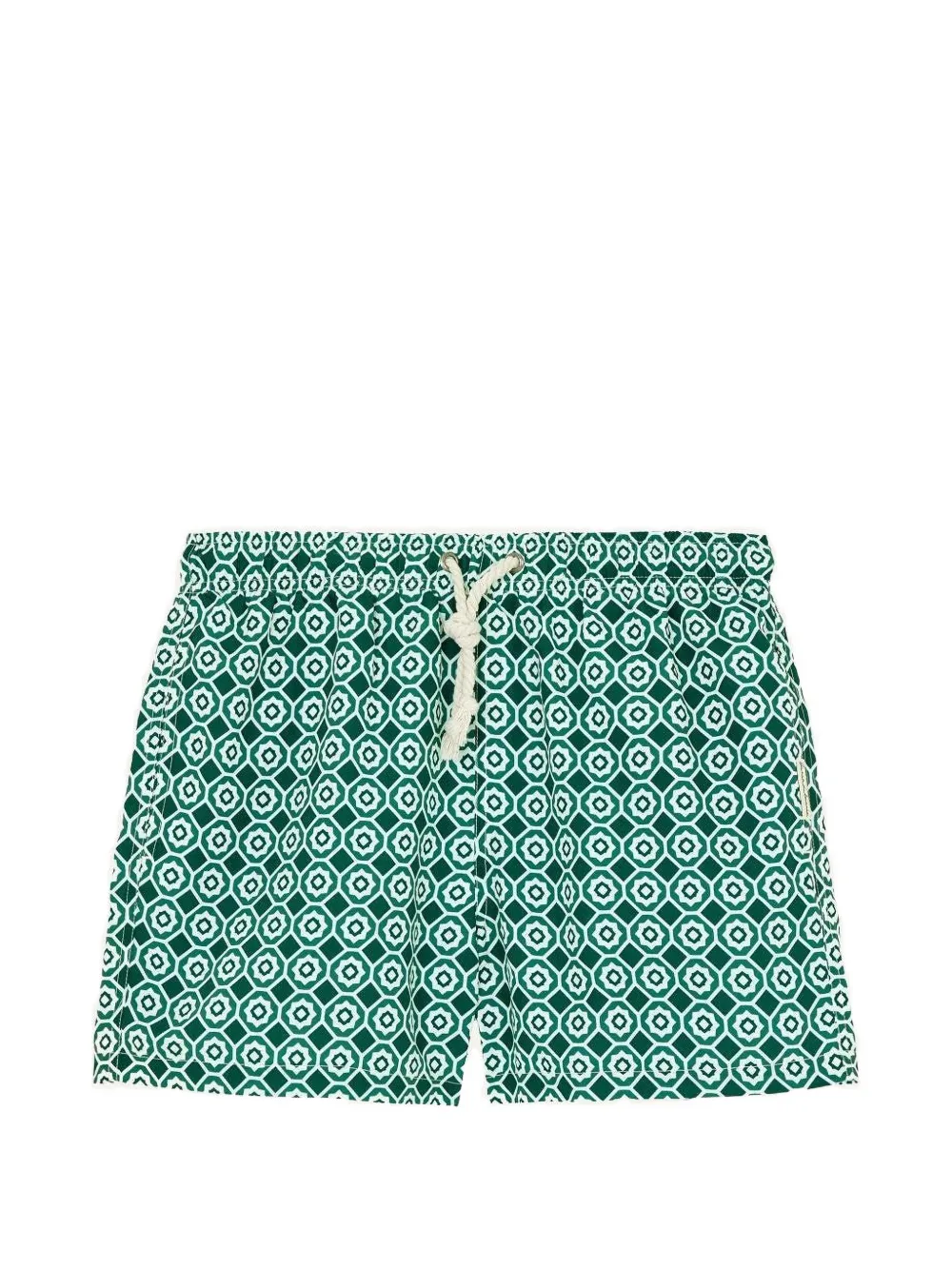 GASSA D AMANTE geometric-print swim shorts - Verde