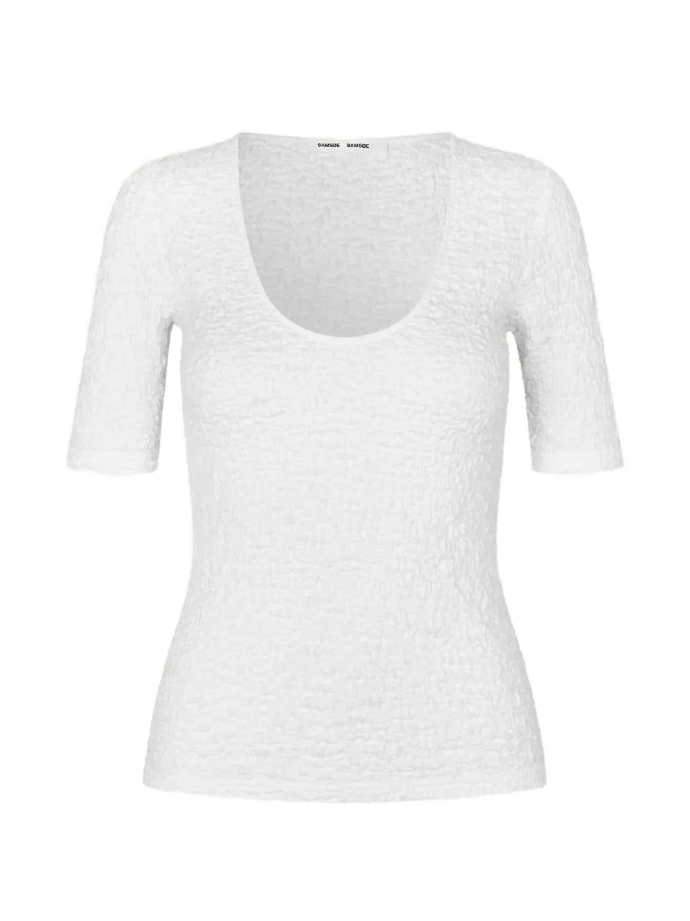 Samsoe & Samsoe Sia Textured T-shirt In White