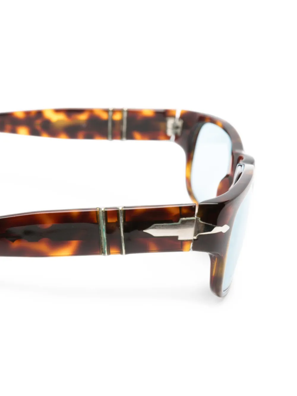 Persol Pre-Owned Zonnebril met rechthoekig montuur Bruin