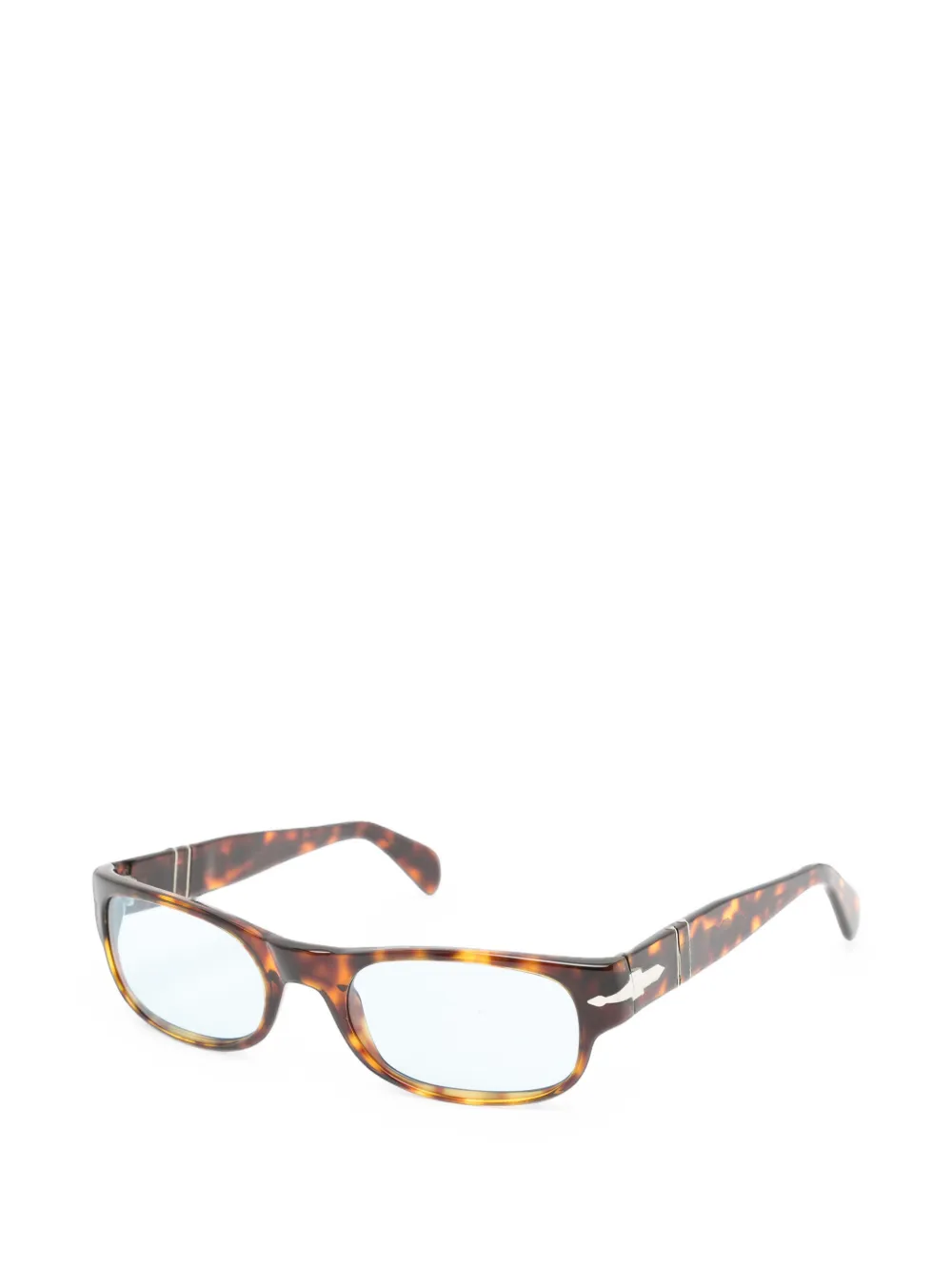 Persol Pre-Owned Zonnebril met rechthoekig montuur Bruin