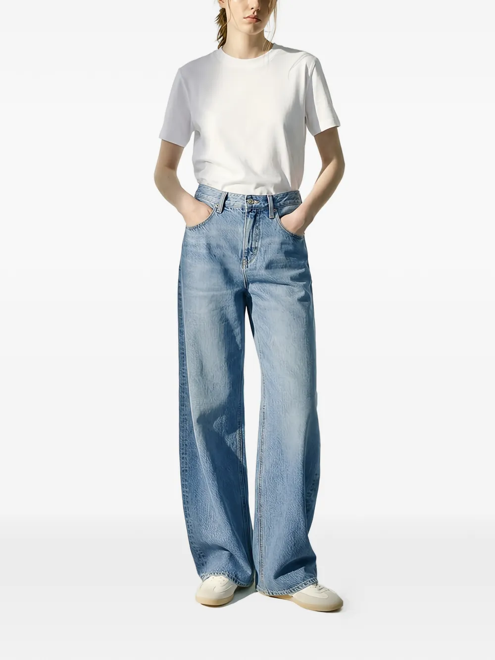 Hey Joanie Arc jeans met wijde pijpen Blauw