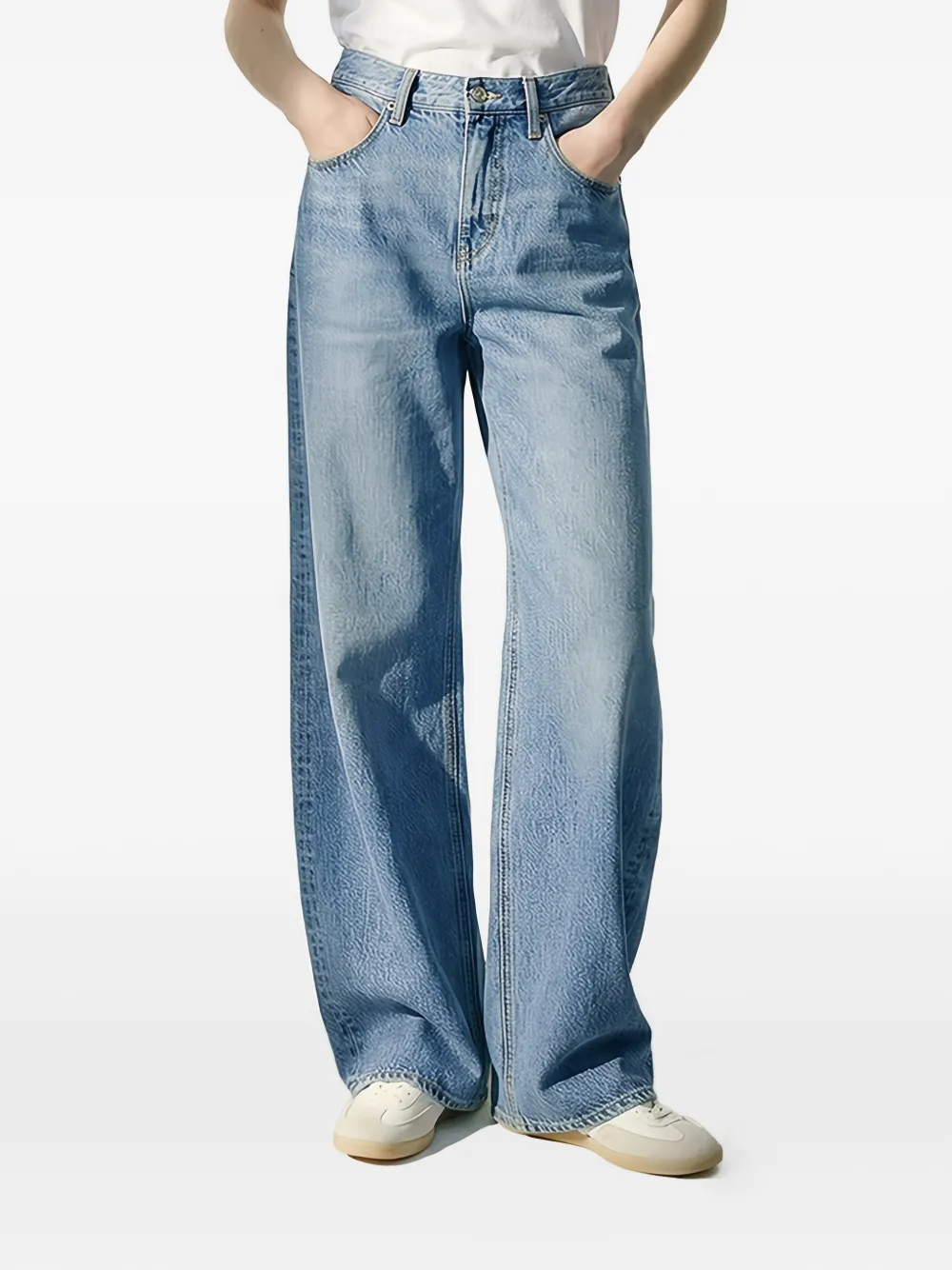 Hey Joanie Arc jeans met wijde pijpen Blauw