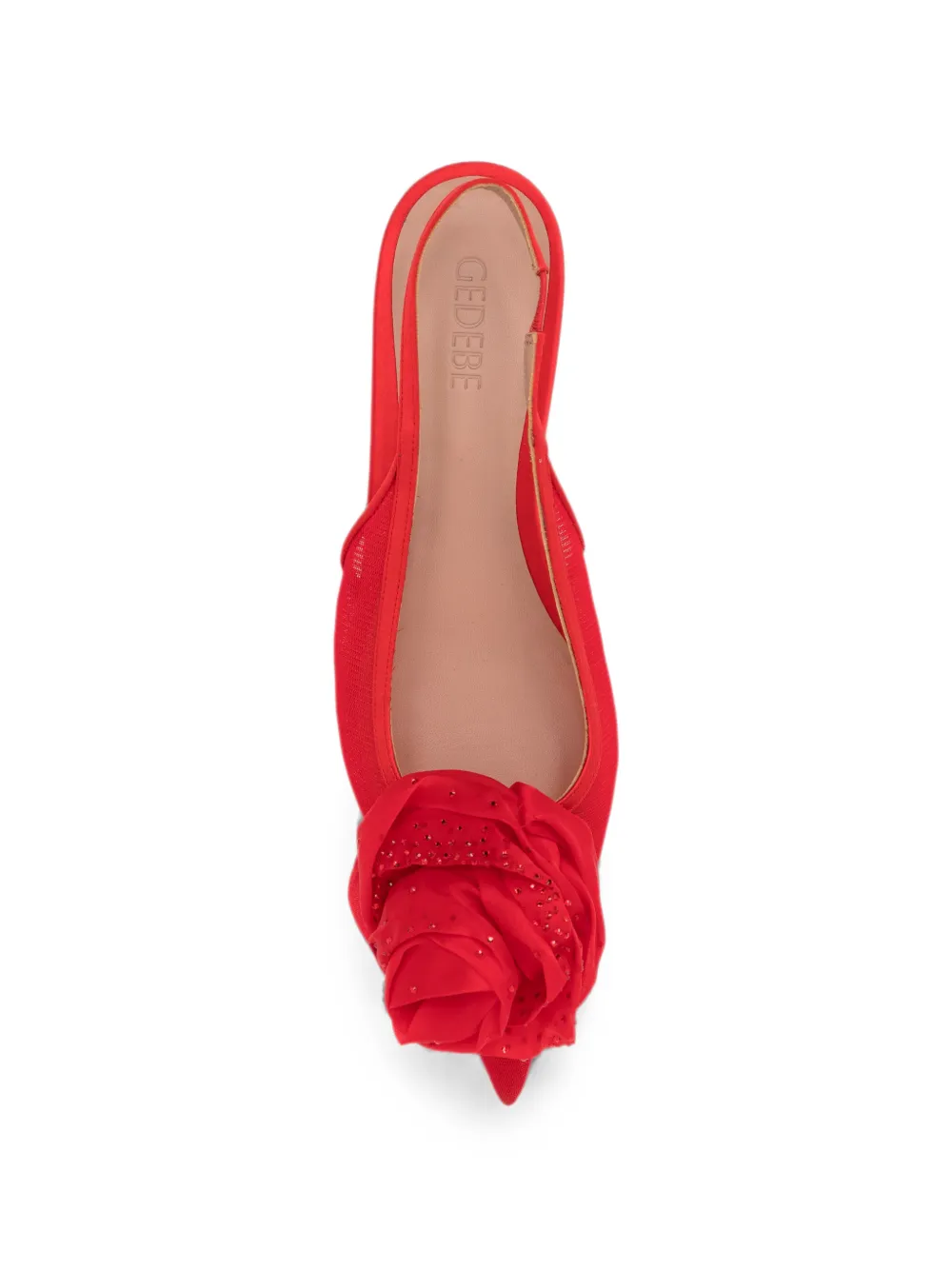 Gedebe Slingback schoenen met bloemendetail Rood