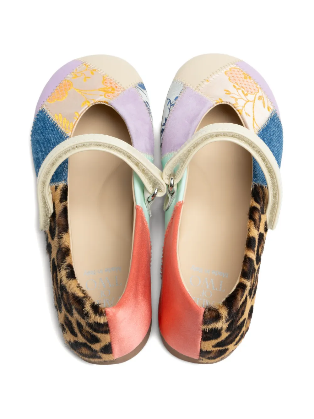 Tales of Two Gabriella ballerina's met patchwork Bruin