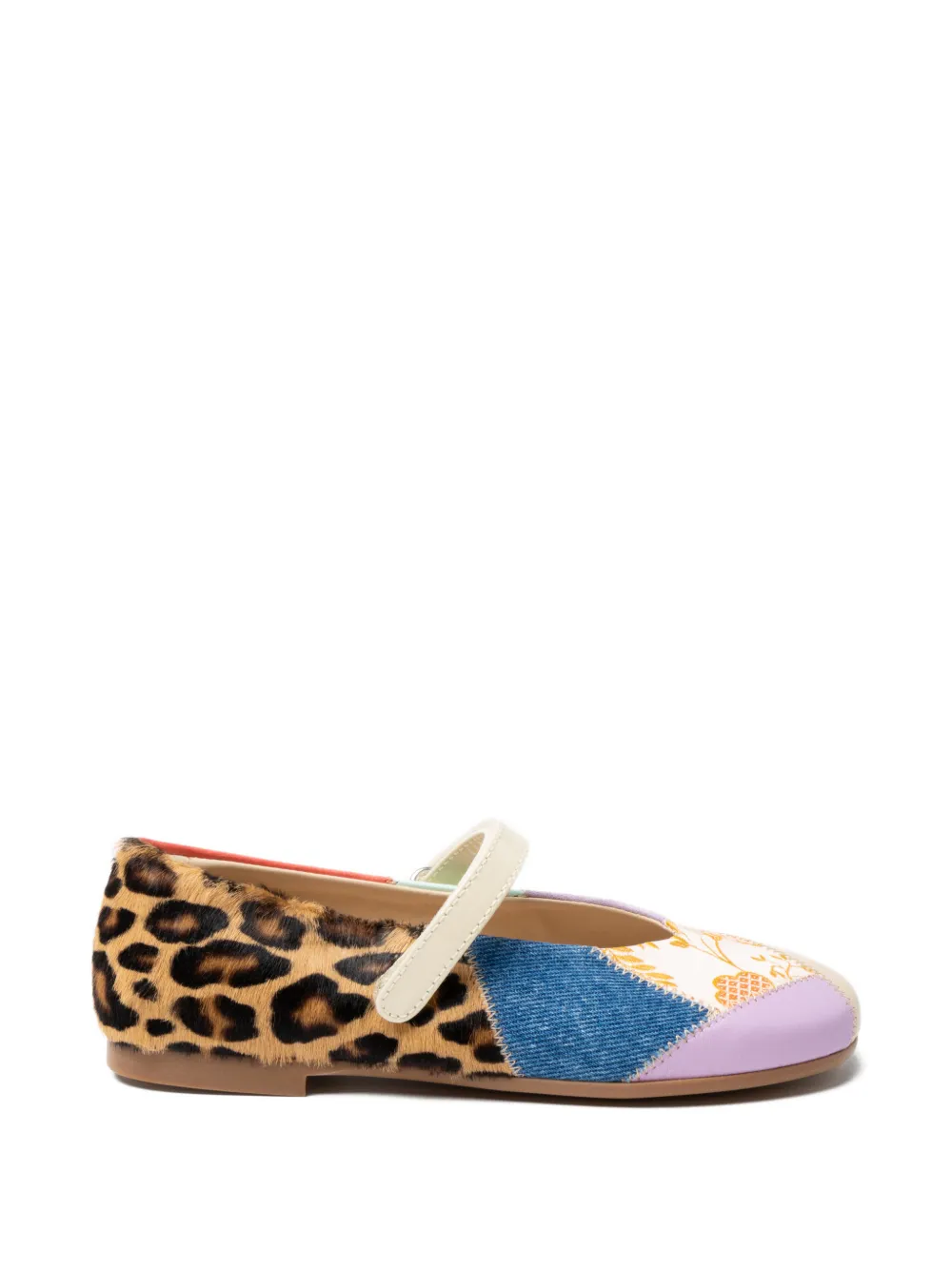 Tales of Two Gabriella patchwork ballet flats - Marrone