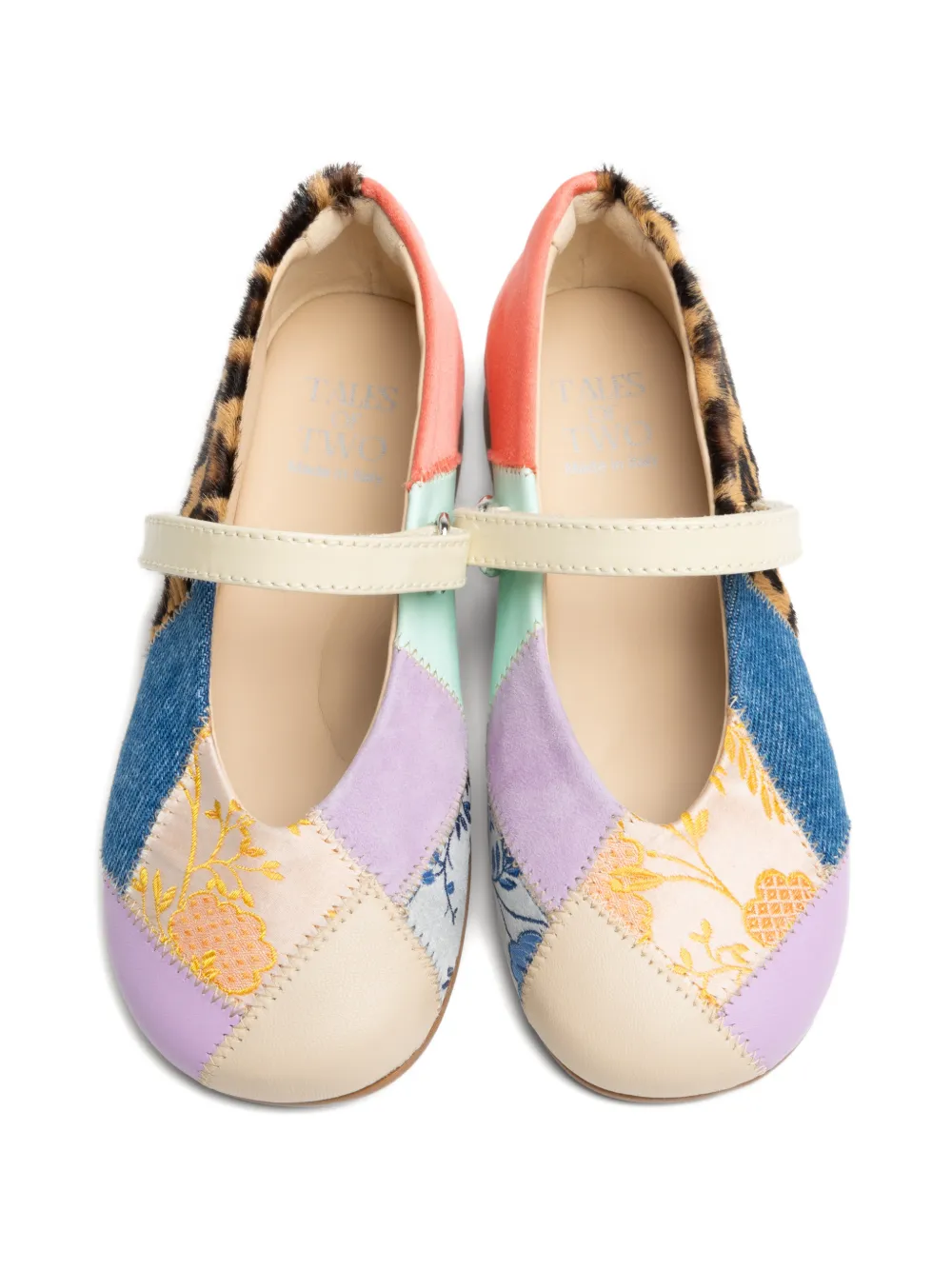 Tales of Two Gabriella ballerina's met patchwork Bruin