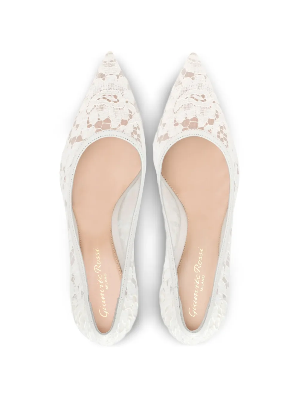 Gianvito Rossi Claudia lace pumps Wit