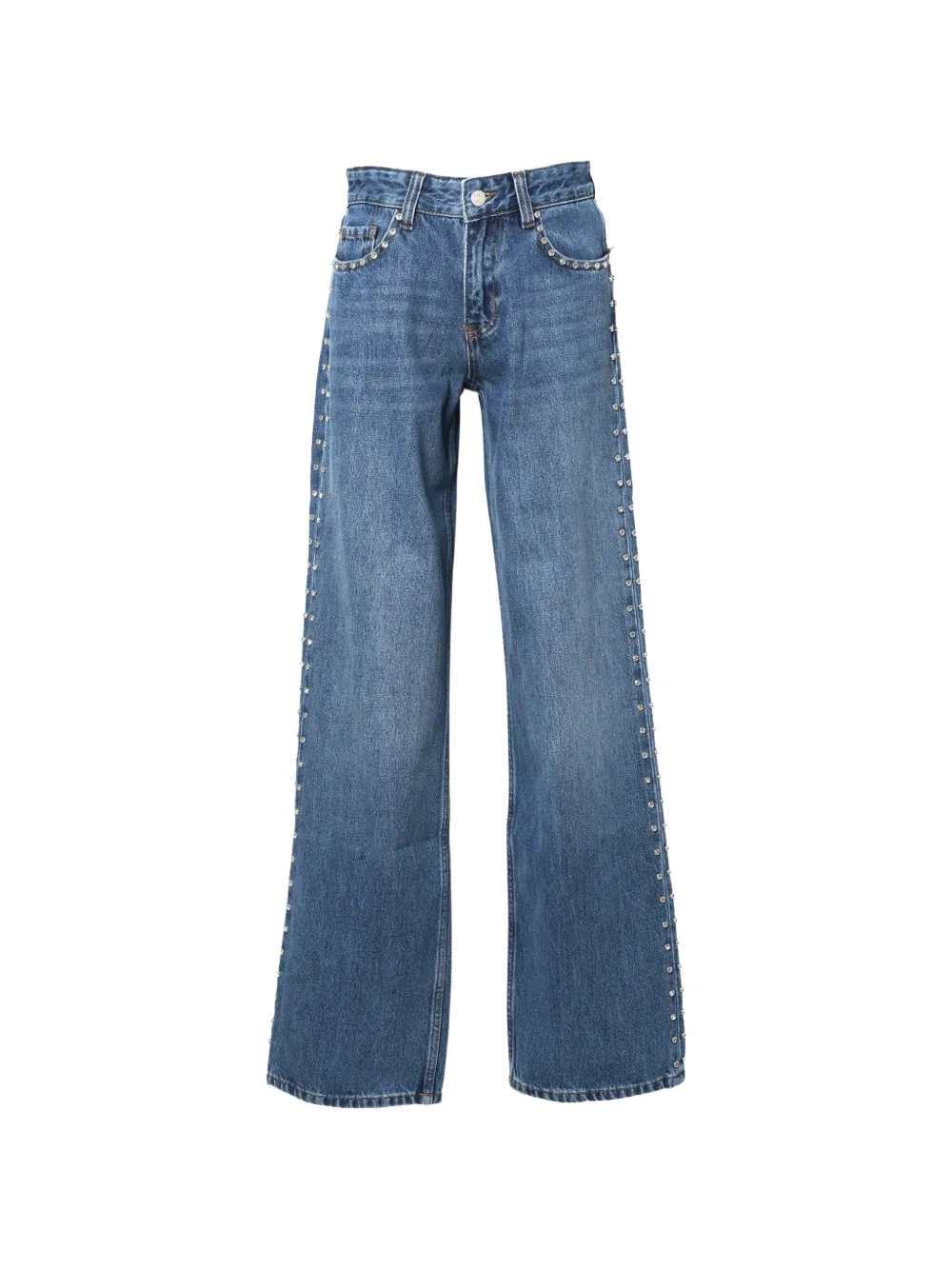 Sandy Liang Updo stud-embellished jeans - Blu
