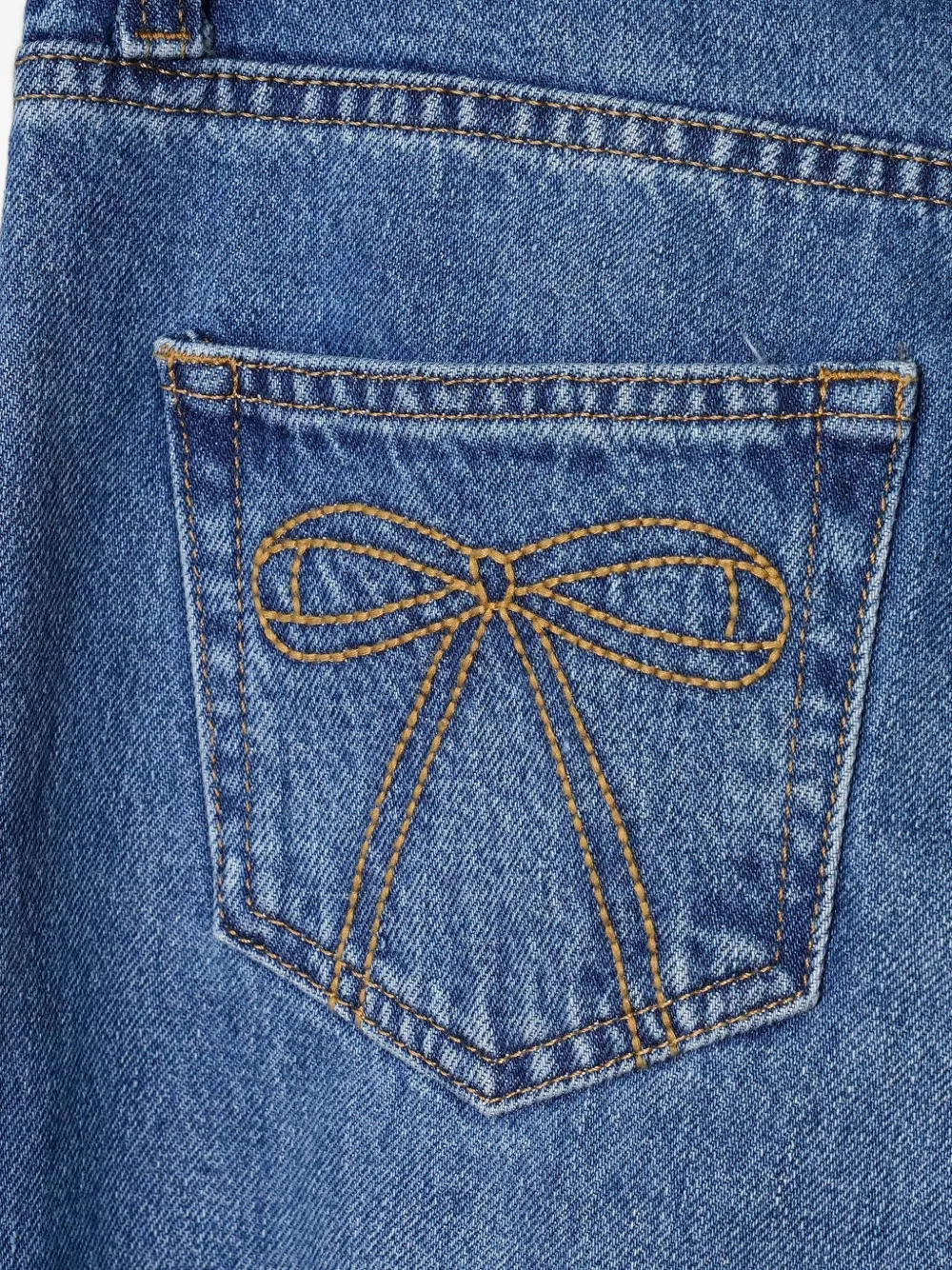  Sandy Liang Vaqueros Updo Con Apliques - Azul 