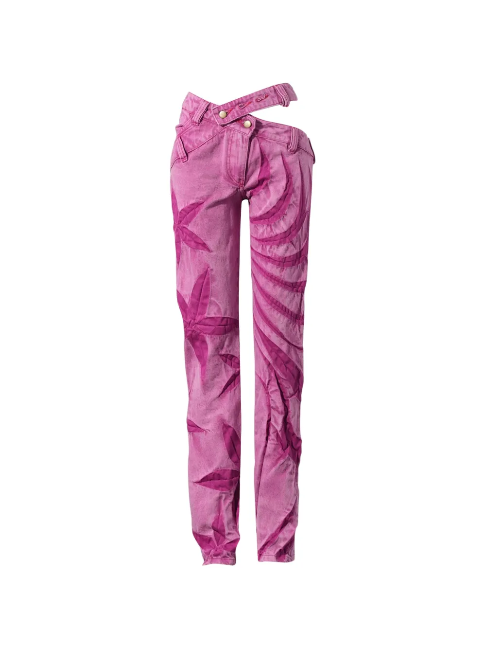 Masha Popova asymmetrical bias-cut jeans - Rosa