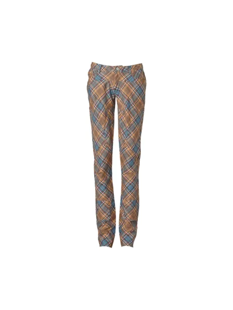 Collina Strada Rawr plaid-pattern trousers