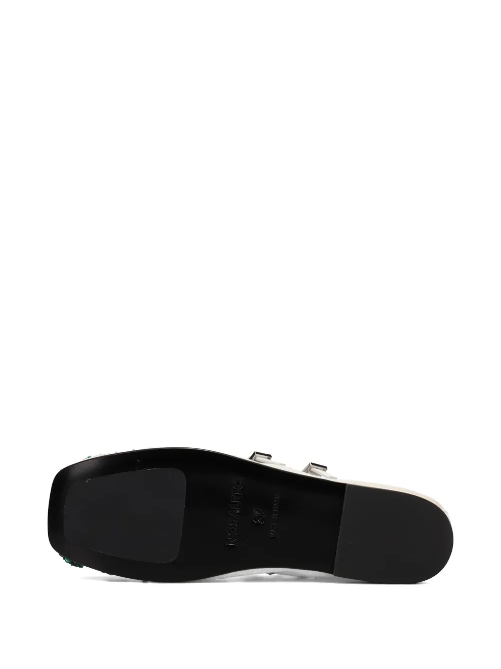 Nodaleto Mesh ballerina's verfraaid met bloemen Wit