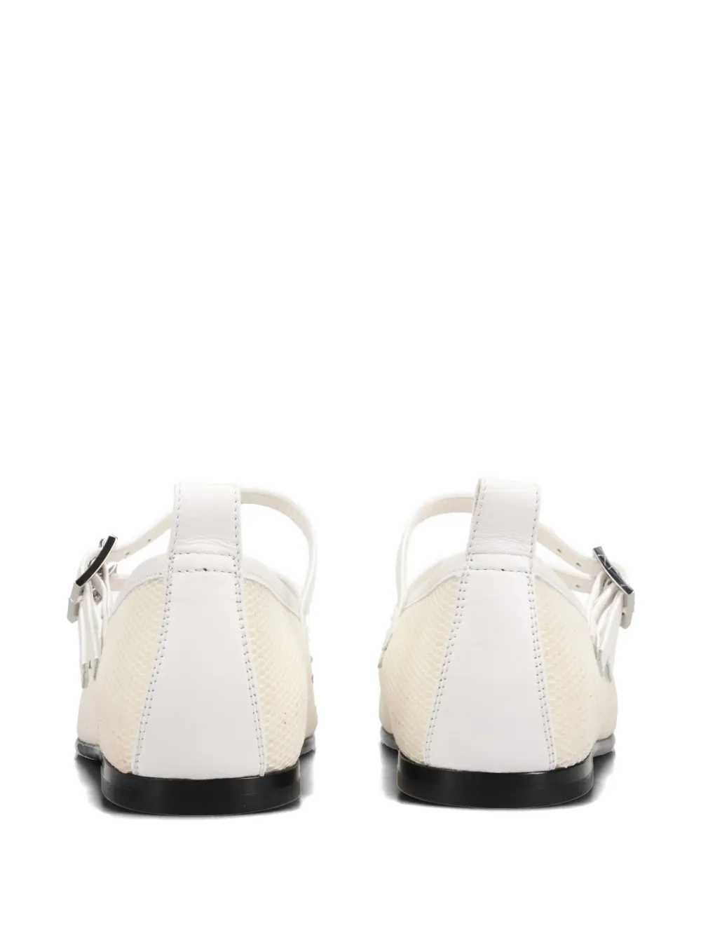 Nodaleto Mesh ballerina's verfraaid met bloemen Wit