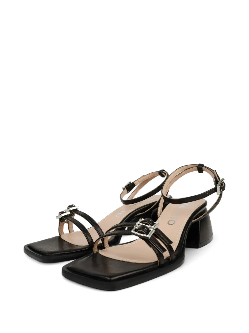 Nodaleto Bulla buckle-detail block-heel sandals Zwart