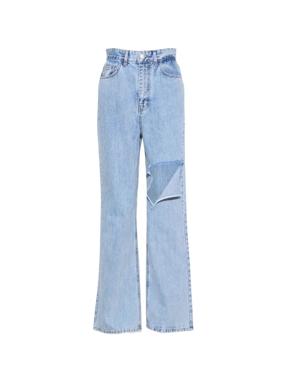 Rokh cut-out wide-leg jeans - Blu
