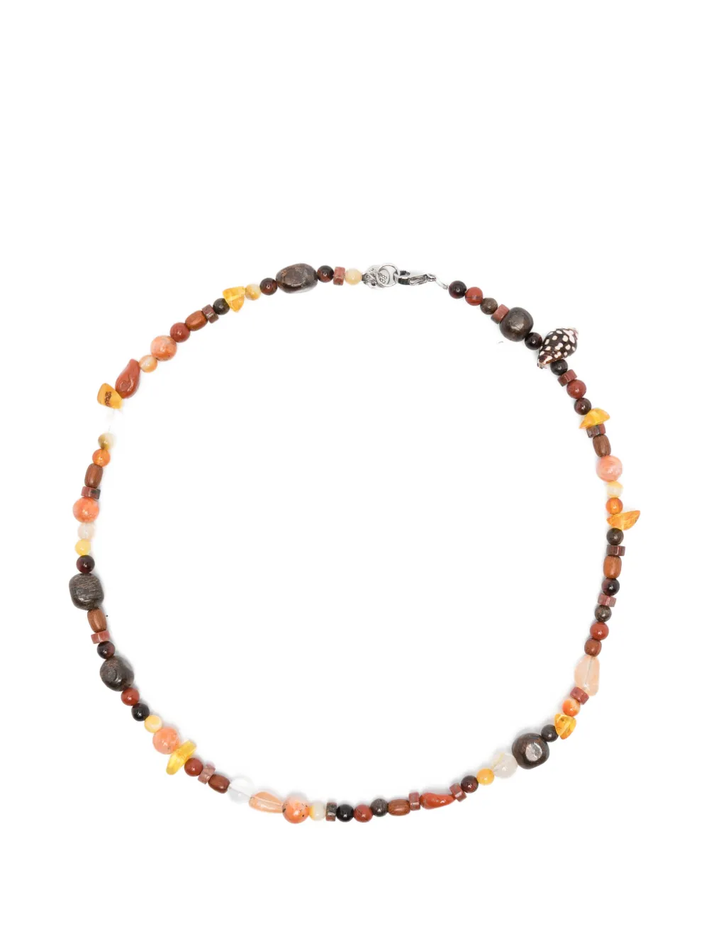 COLLANINE COLORATE Terra beaded necklace - Marrone