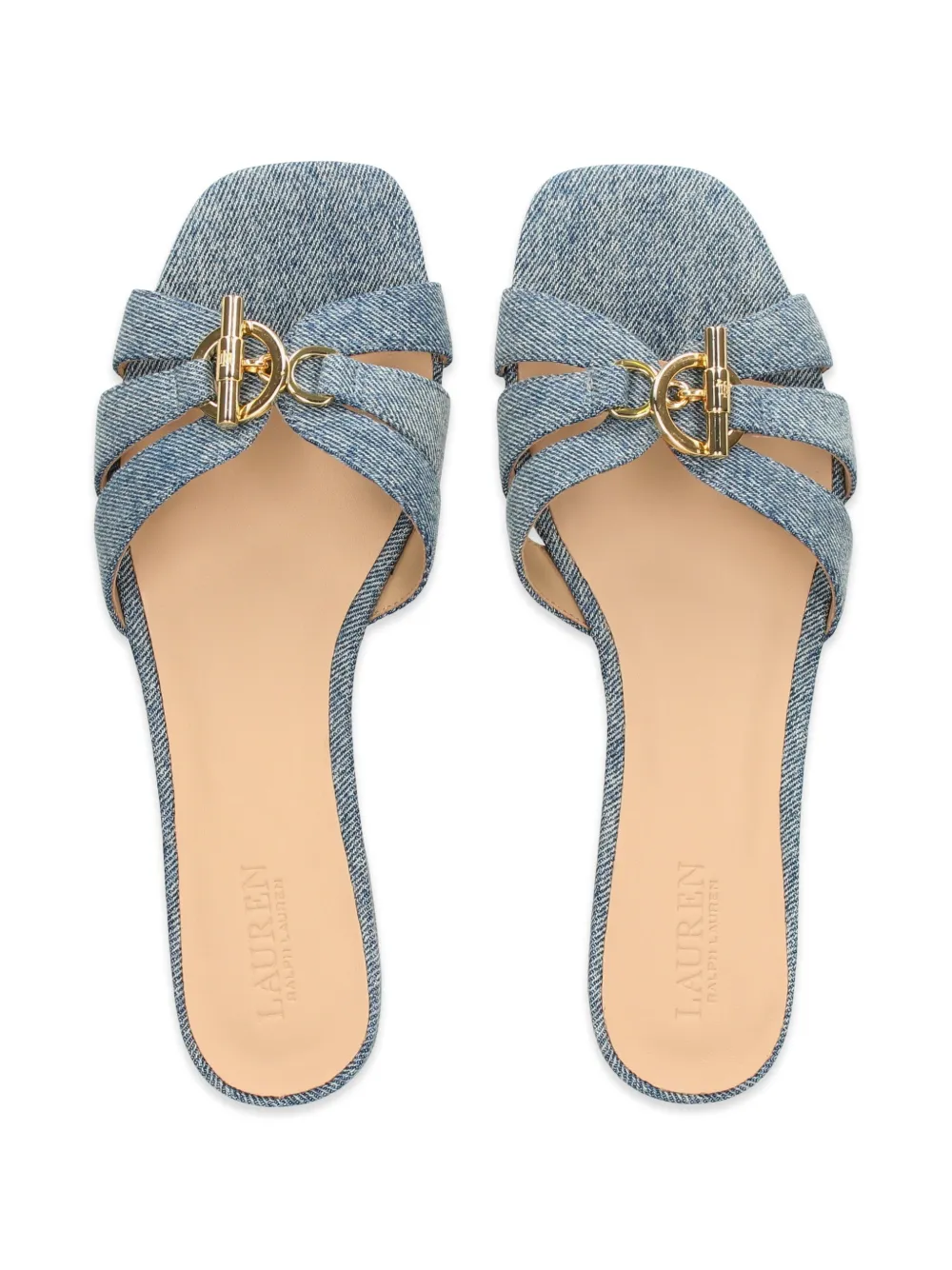 Lauren Ralph Lauren logo-plaque sandals Blauw