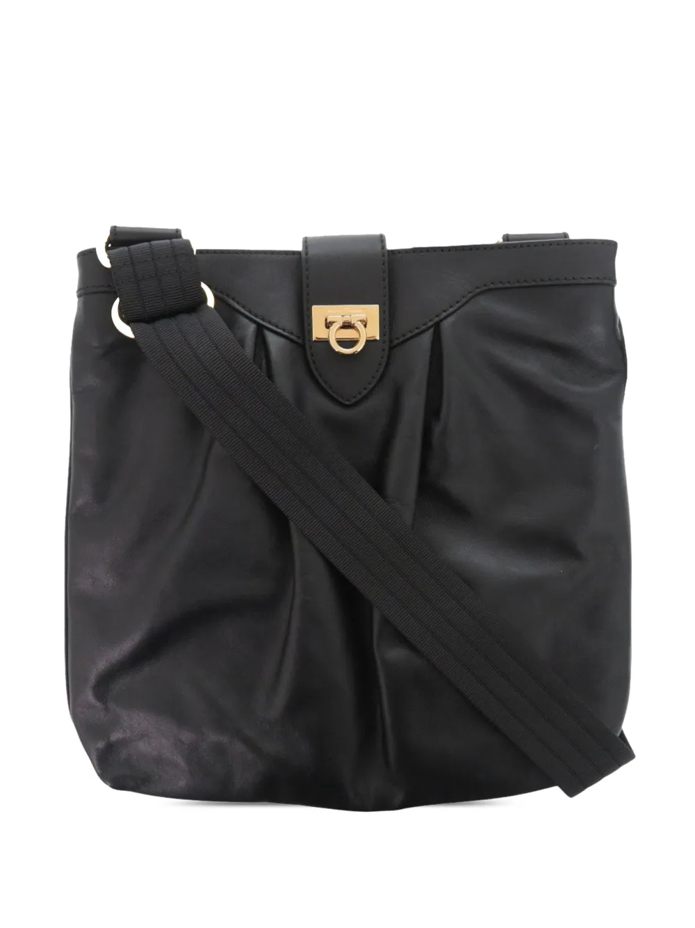 Ferragamo Pre-Owned 2000-2026 Leather Gancini crossbody bag - Nero