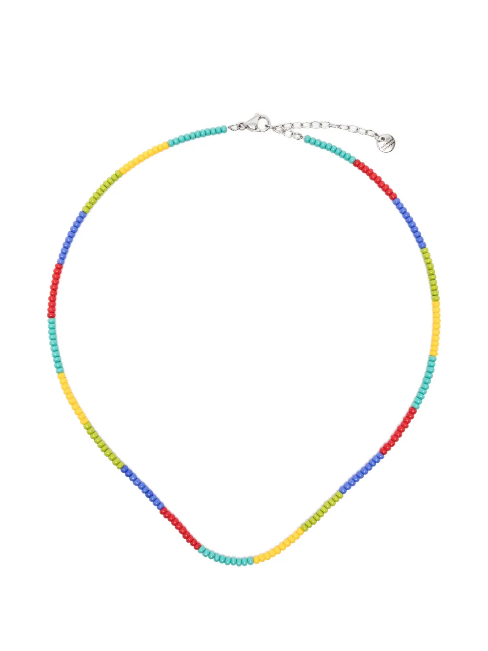 COLLANINE COLORATE colorblock beaded necklace - Rosso