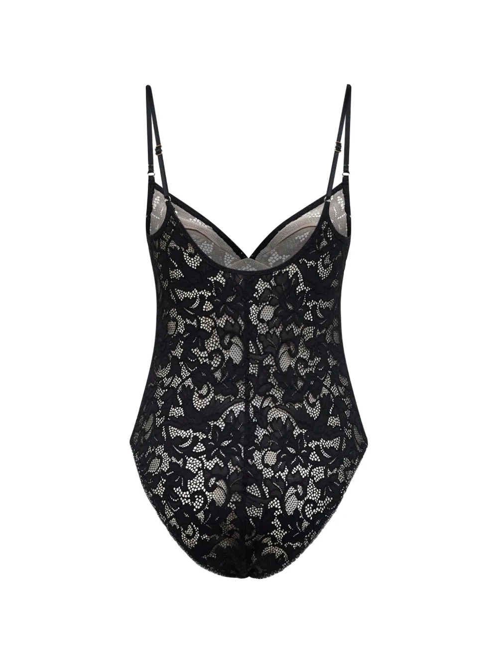 Zimmermann Lace Sleeveless Bodysuit in Black, view 2