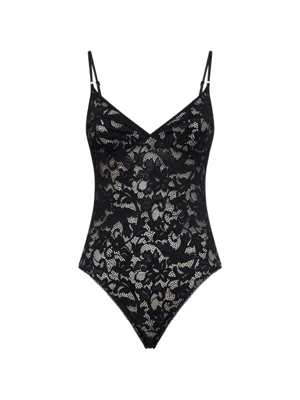 Zimmermann Lace Sleeveless Bodysuit in Black