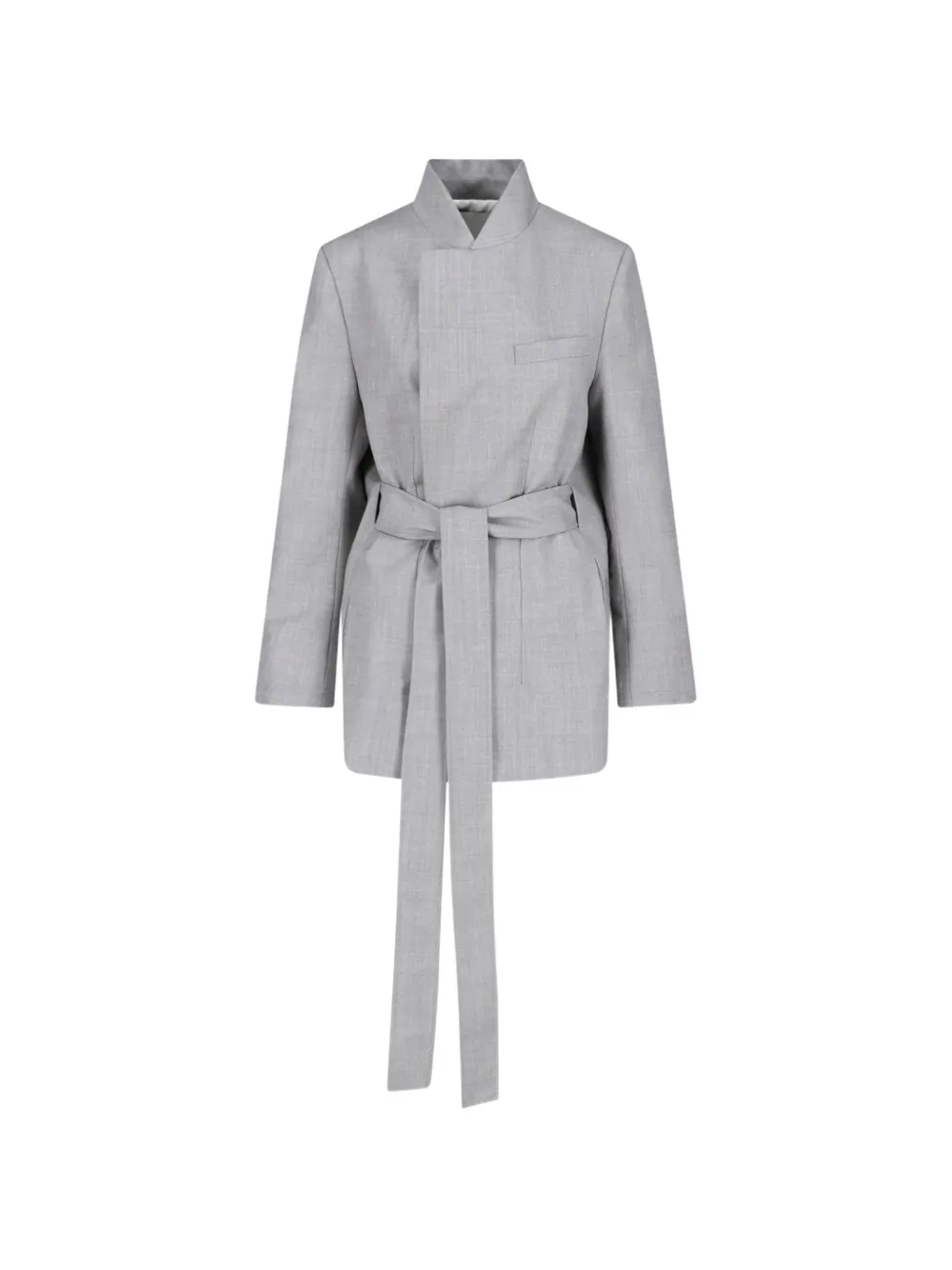 SA SU PHI Lauren belted wool coat - Grigio