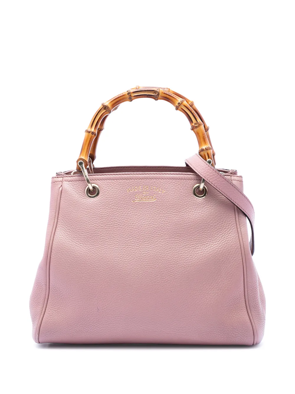 Gucci Pre-Owned 2016-2026 Small Calfskin Bamboo Shopper satchel - Rosa
