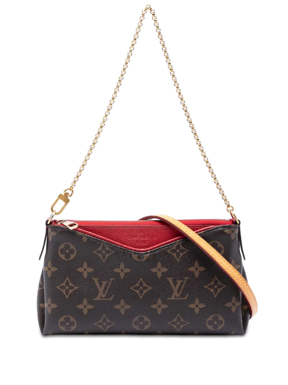 Louis Vuitton Pre-Owned 2016 Monogram Pallas Clutch satchel - Braun