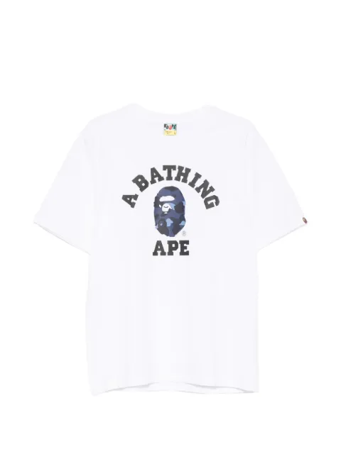 A BATHING APE® camouflage-print logo-print T-shirt