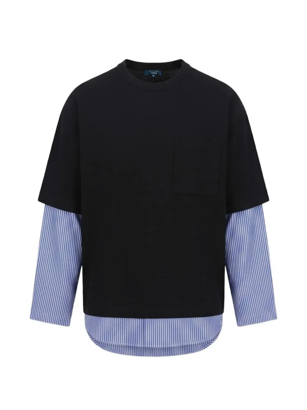 Comme des Garçons Homme layered-panel chest-pocket T-shirt - Nero