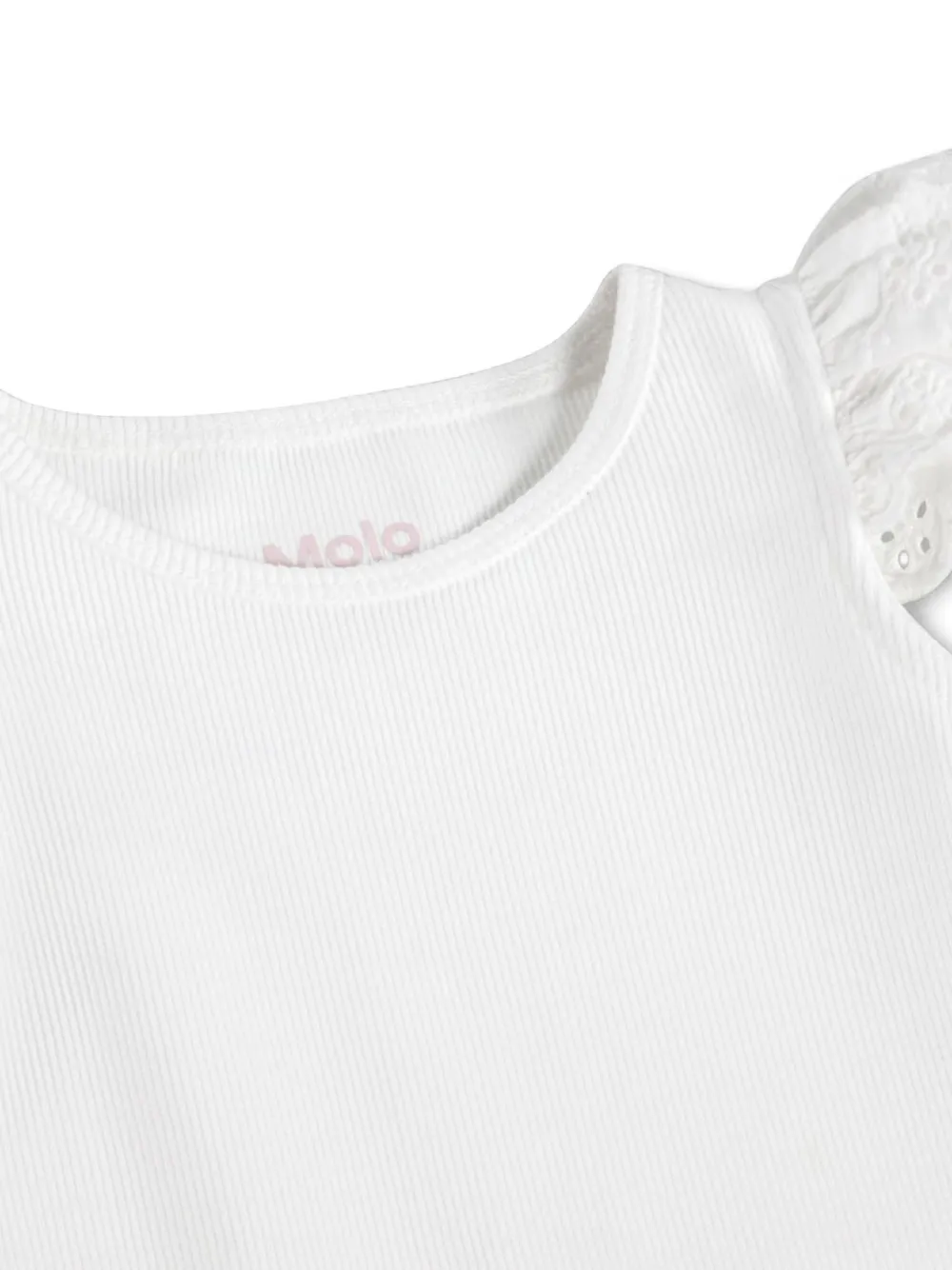 Molo Flair body met ruchemouwen Wit