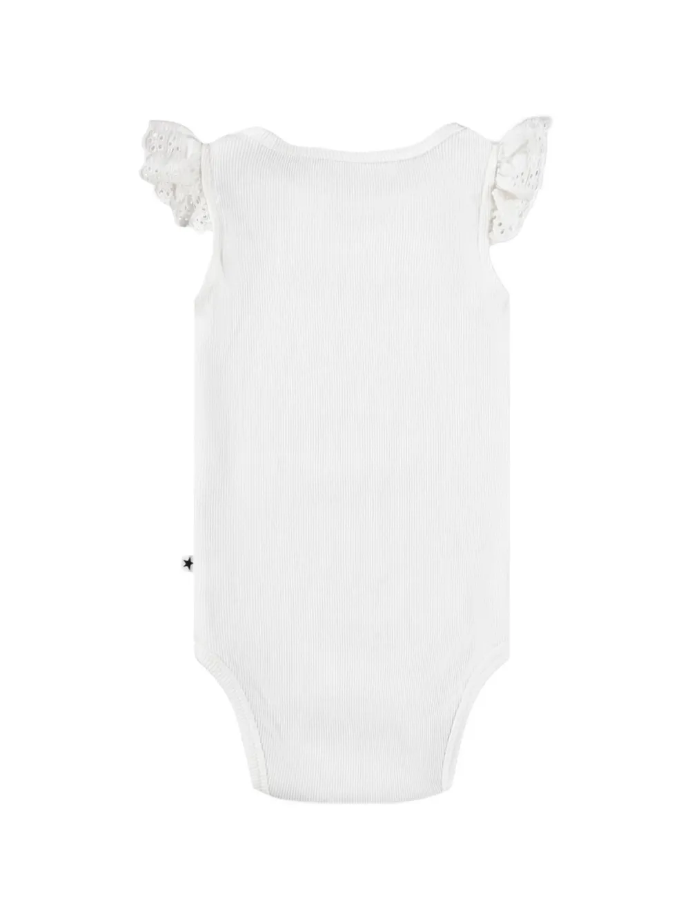 Molo Flair body met ruchemouwen Wit