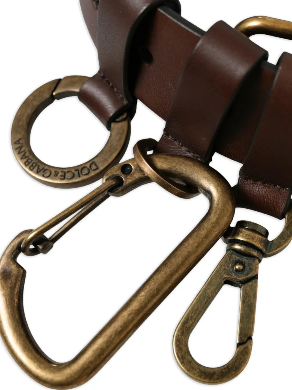 Dolce & Gabbana Leren riem Bruin