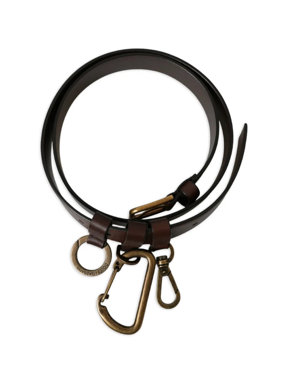 Dolce & Gabbana Leren riem Bruin