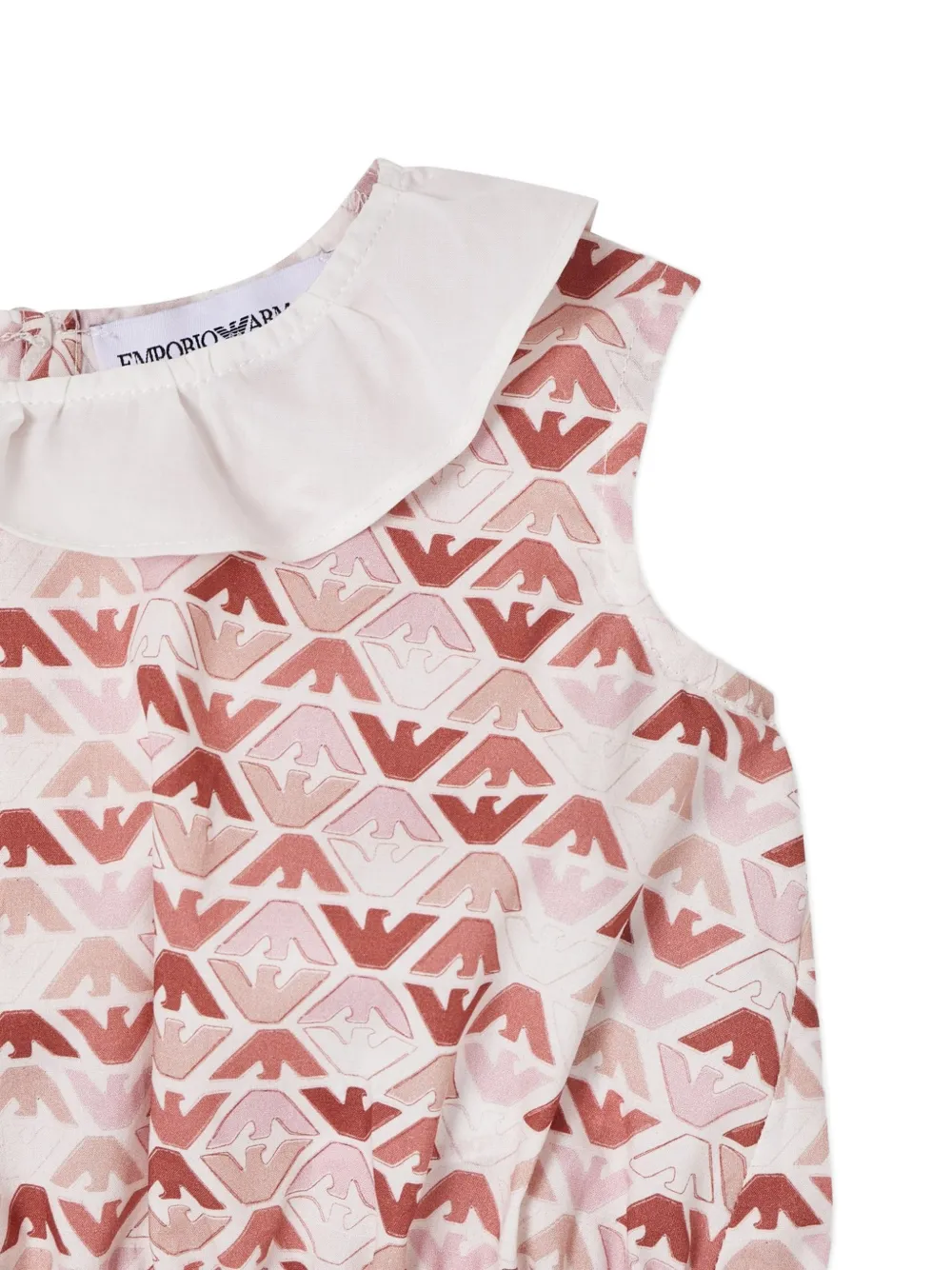 Emporio Armani Kids Shortsset met ruches en logo-print Beige