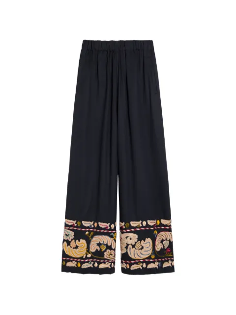 BODE embroidered wide-leg trousers