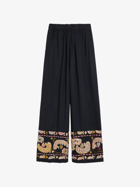 BODE embroidered wide-leg trousers