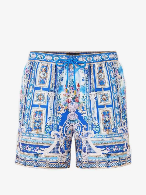 Camilla short Ottoman Opulence à imprimé graphique