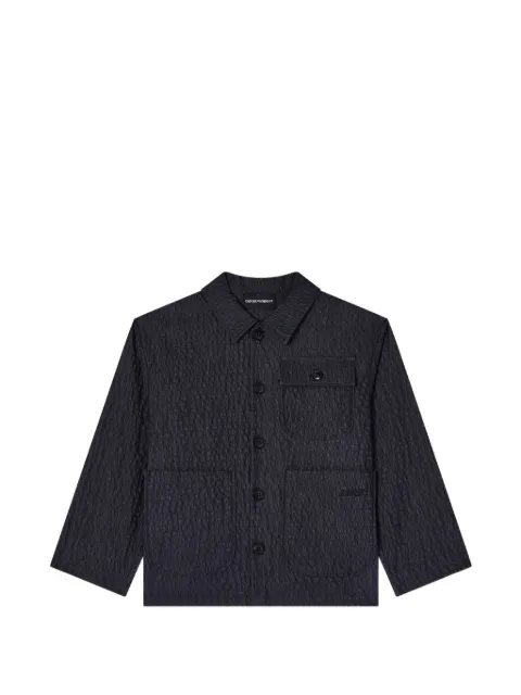 Emporio Armani Kids seersucker-texture button-up blazer