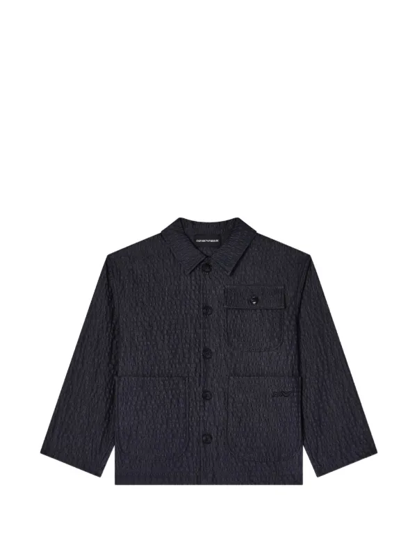 Emporio Armani Kids シアサッカージャケット | ブルー | FARFETCH JP