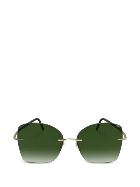 Silhouette Terranea geometric-frame rimless sunglasses