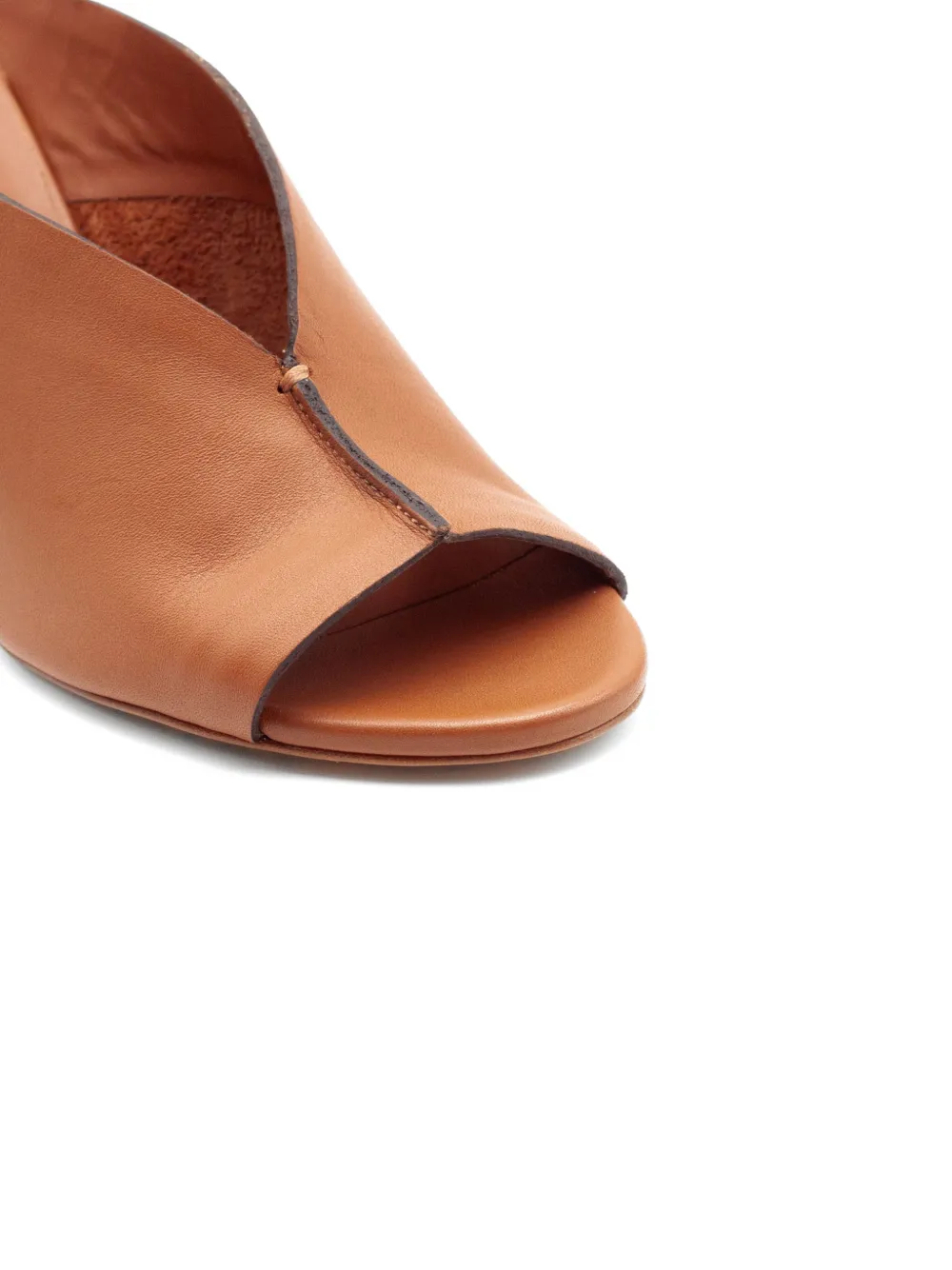 Del Carlo Metis leren sandalen met open neus Bruin