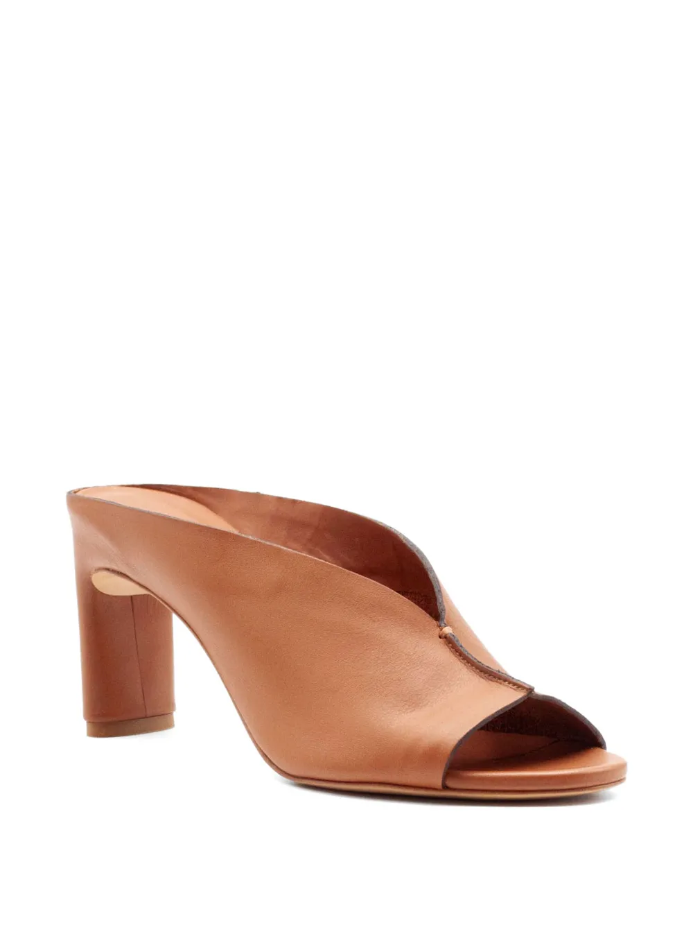 Del Carlo Metis leren sandalen met open neus Bruin