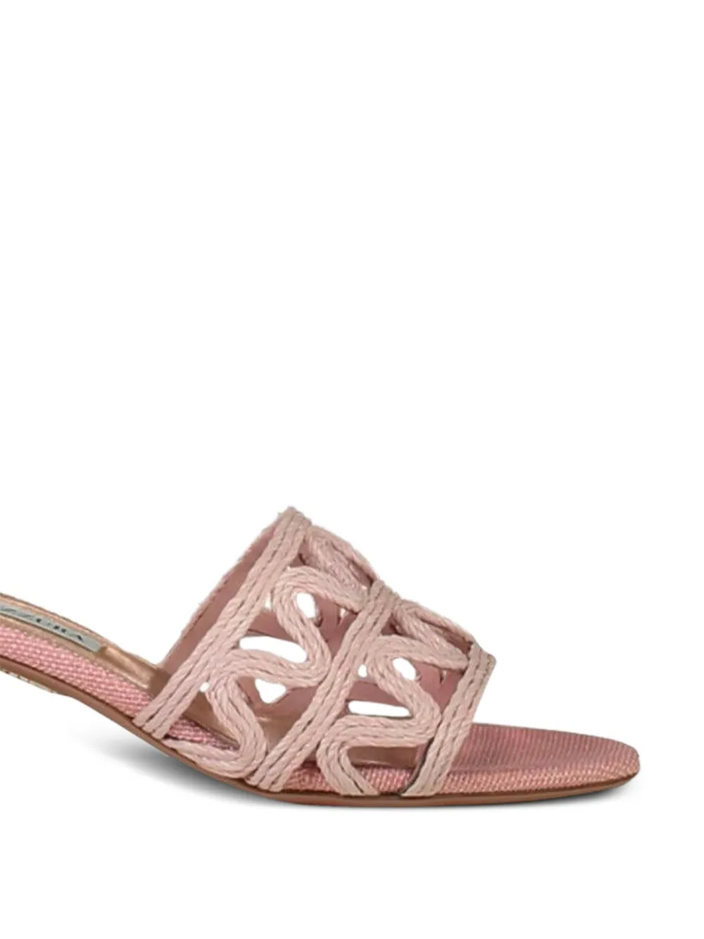 Aquazzura Manaus braided mules Roze