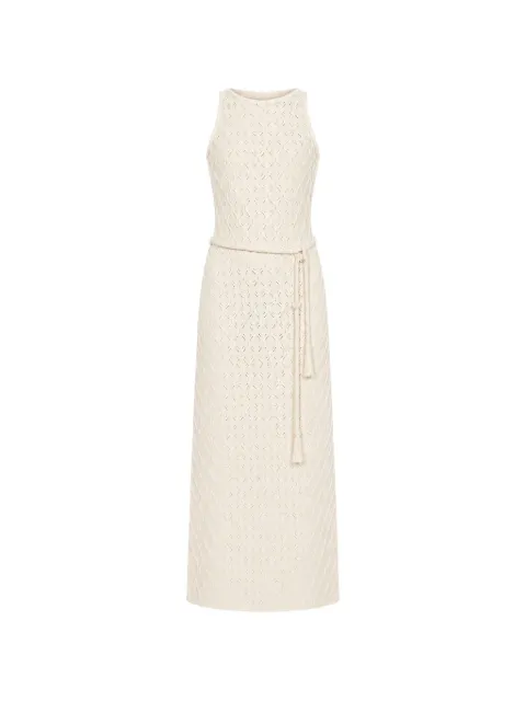 Devon braided-belt maxi dress