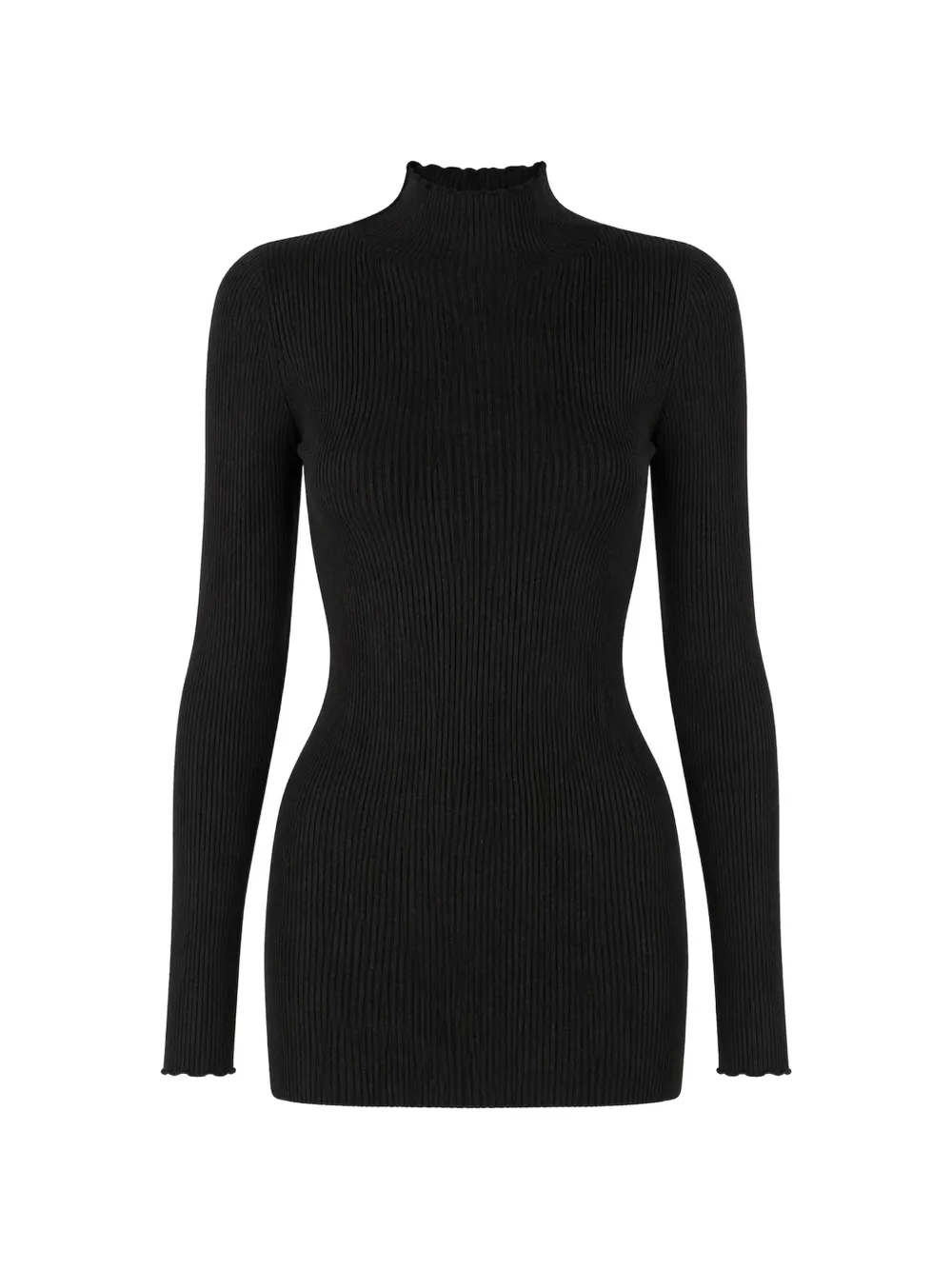 Rick Owens ribbed-knit high-neck sweater - Schwarz