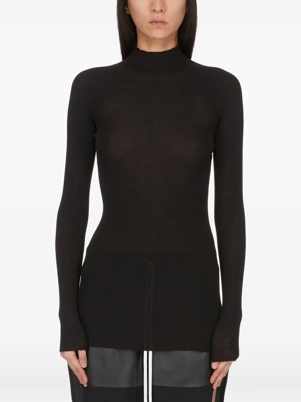 Rick Owens Ribgebreide trui Zwart